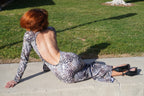Open back mermaid leopard dress