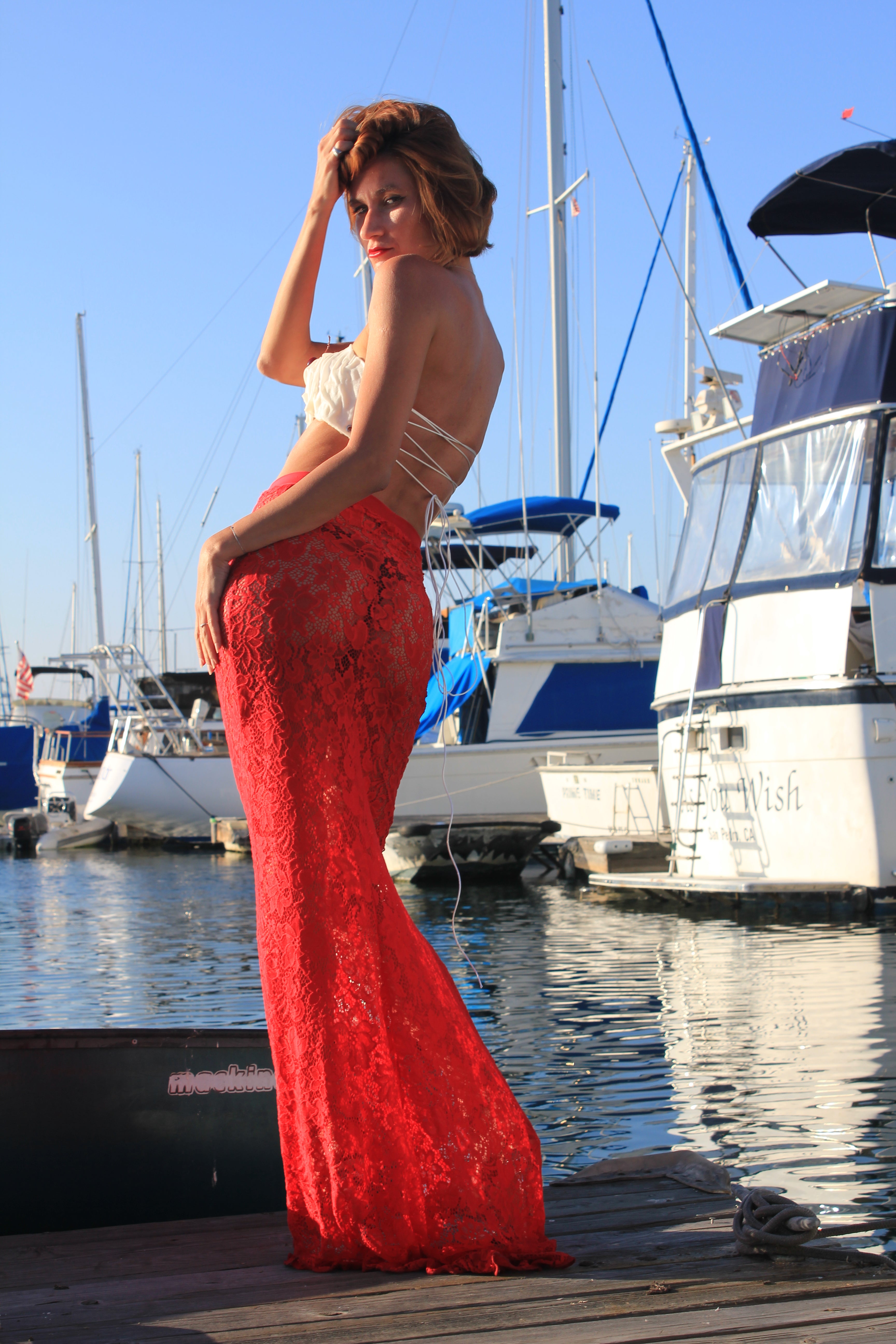 Cherry wet look hard corset